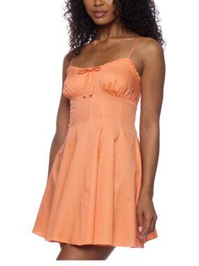 Alex & Sophia Tangerine Sundress Adjustable Straps Bow Detail MSRP $69 NWT